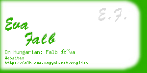 eva falb business card